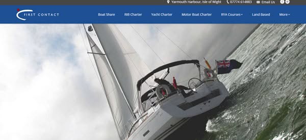 First-Contact-Boat-Charters-website