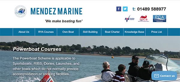 Mendez Marine website